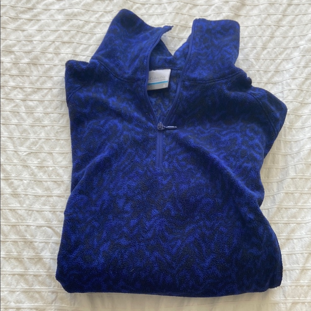 Colombia Blue and Black Quarter-Zip Pullover